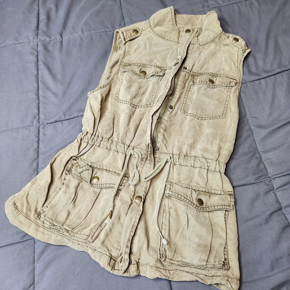 Max Jeans Olive Green Vest